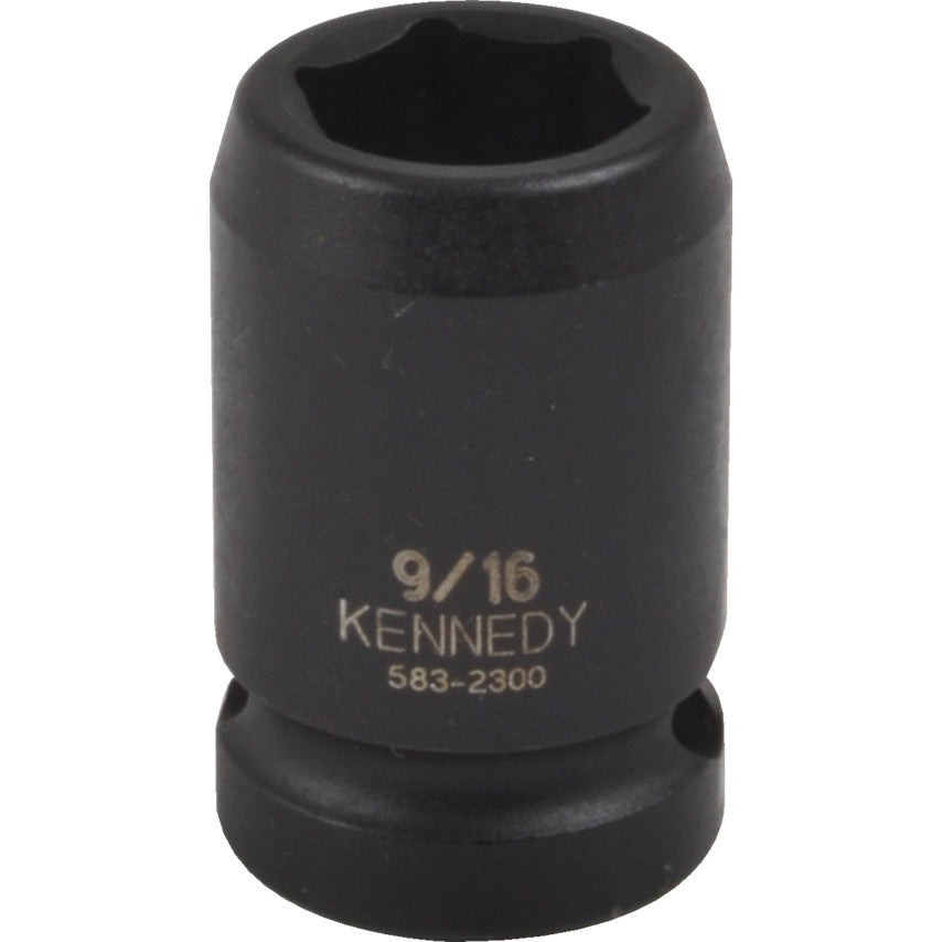 KENNEDY 9/16" 1-1/8" A/F IMPACT SOCKET 1/2" SQ DR KEN5832300K KEN5832400K