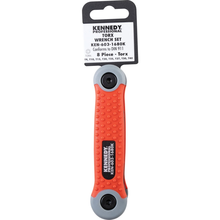 KENNEDY T8-T40 TAMPER PROOF TORXKEY SET (9-PCE) KEN6031680K KENNEDY