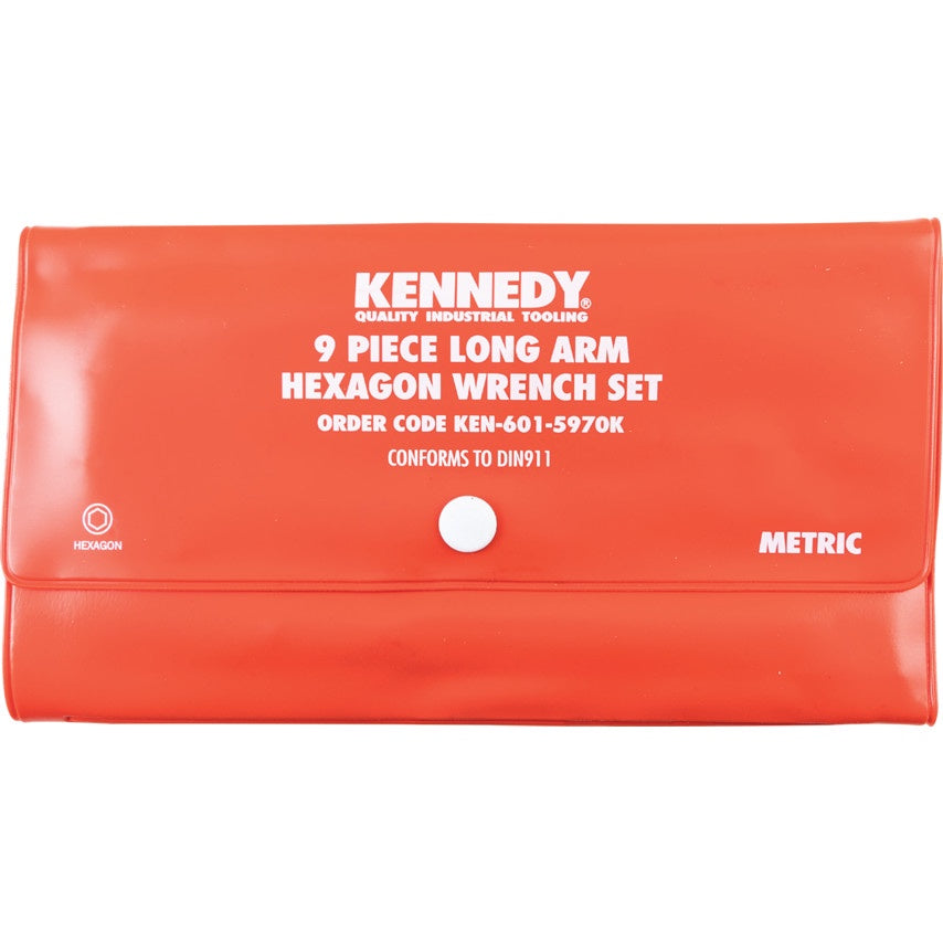KENNEDY 1.5-10mm LONG ARM HEXAGON WRENCH SET (9-PCE) KEN6015970K
