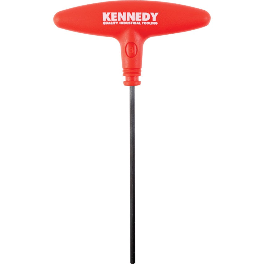 KENNEDY 5.0mmx7.5" / 8.0mmx9" / 10.0mmx9" T-HANDLED HEXAGON WRENCH KEN6016100K KEN6016160K KEN6016200K