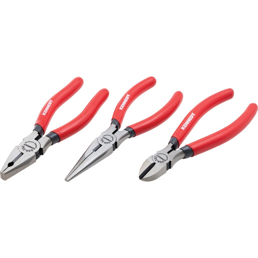 KENNEDY 160mm CV PLIER & DIAGONAL CUTTER SET 3-PCE KEN5589830K