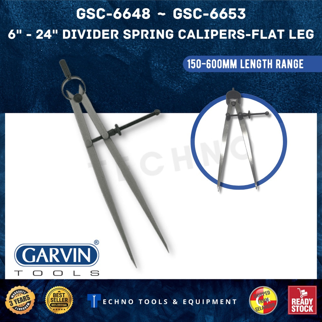 GARVIN SPRING DIVIDER OUTSIDE INSIDE CALIPER, SIZE: 6''- 36'' – Techno ...