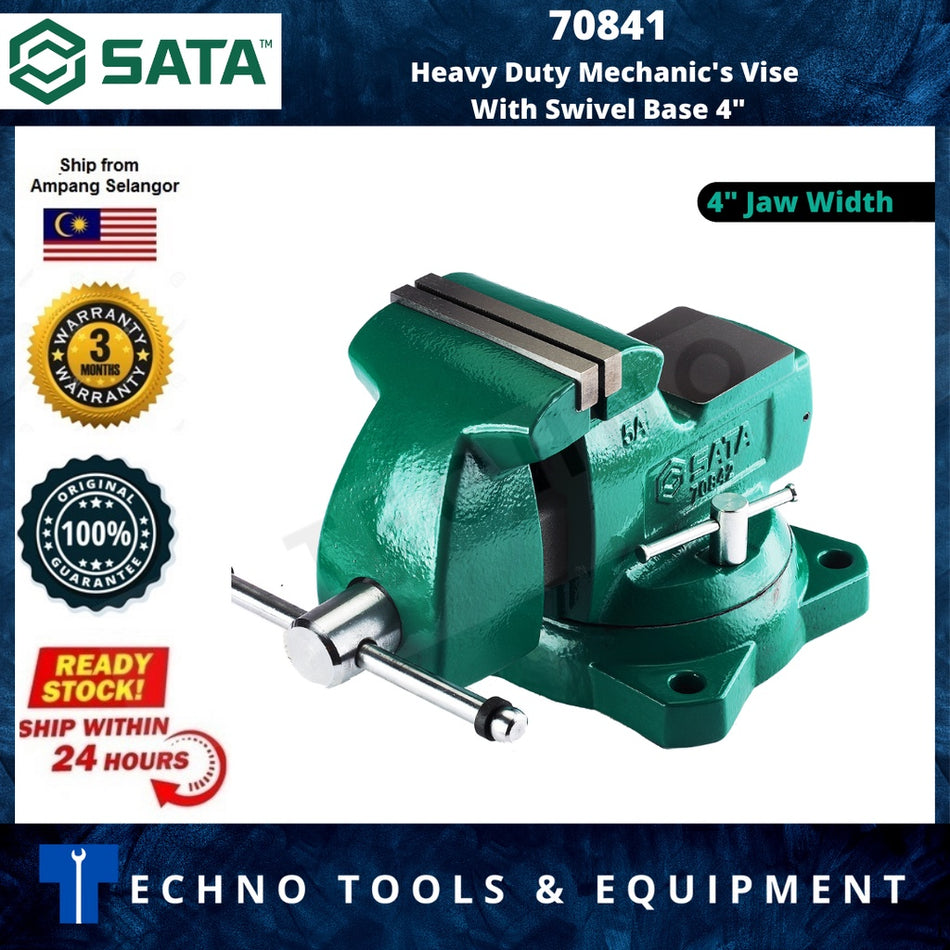 SATA 4" Mechanics Bench Vise - Heavy Duty 70841 - New & Original
