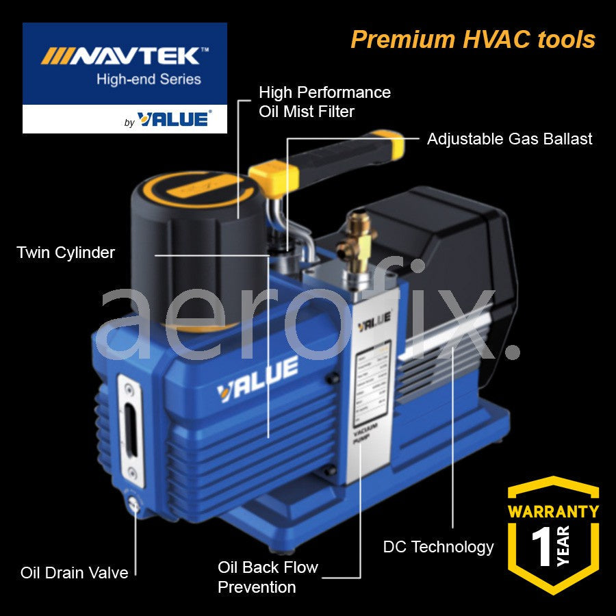 NAVTEK by VALUE Performance Dual Stage Industrial Vacuum Pump VRP-15D ...