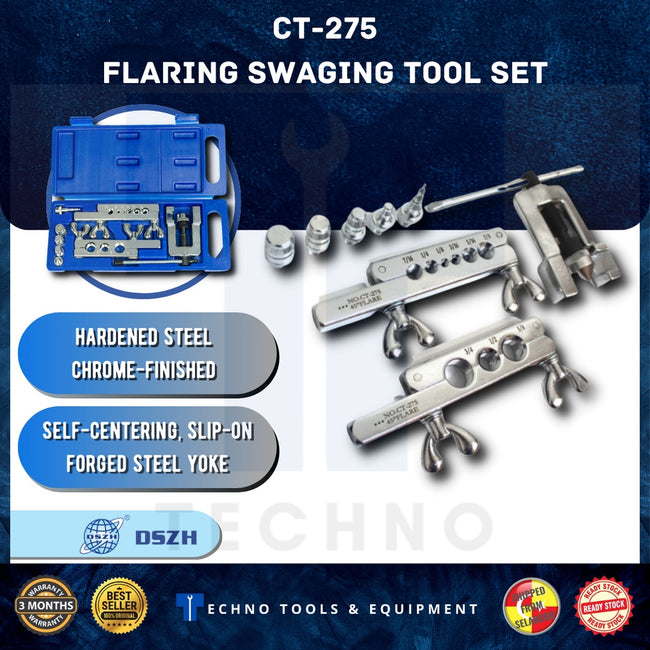 Flaring Swaging Tool Set Tube Cutter Pipe Repair Refrigeration Expander (CT-275)